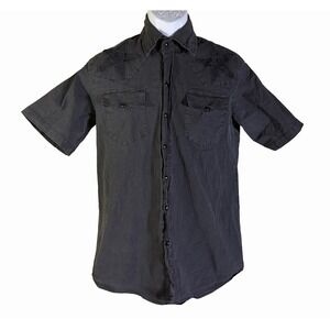 Kreepsville 666 Western Shirt Mens XL Black Pentagram Gothic Goth Star